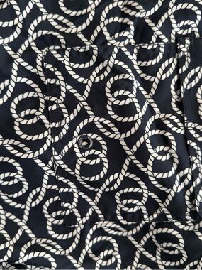 Sperry Navy and White Rope-Pattern Quilted Jacket